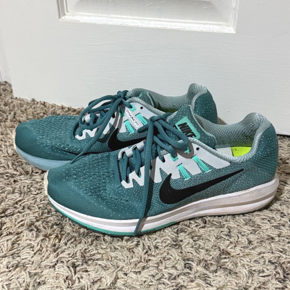 Nike Air Zoom Structure 20 Teal White Running Shoes 849577-004 Womens 9